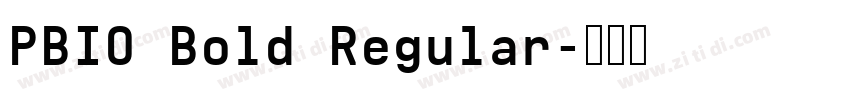 PBIO Bold Regular字体转换